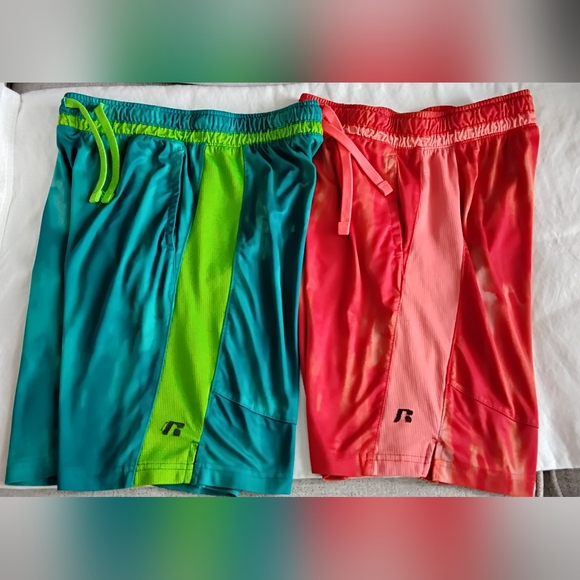 Russell Athletic Other - Boys Russell Athletic Blue & Green & Orange & Peach Shorts Lightweight Comfort